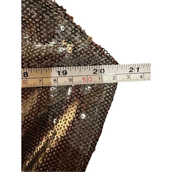 Dress the Population Jordan Gunmetal Sequin Gown Size  XL - Picture 14 of 16